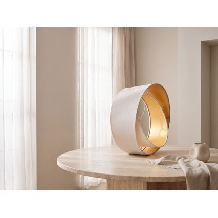 Universele lampenkap GALAXY E27 pr. 45 cm beige/wit/goud
