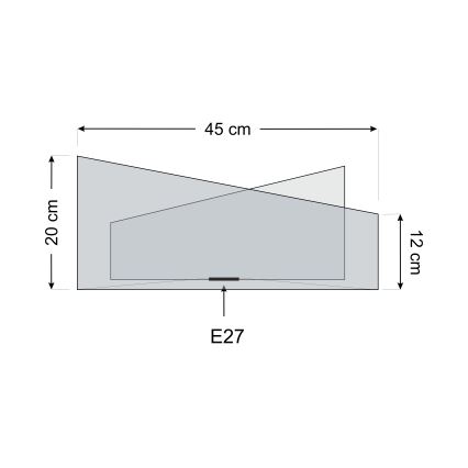 Universele lampenkap GALAXY E27 pr. 45 cm wit/goud
