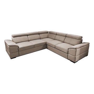 Universele hoekvouwbare loungeset met een opslagruimte GRANADA beige