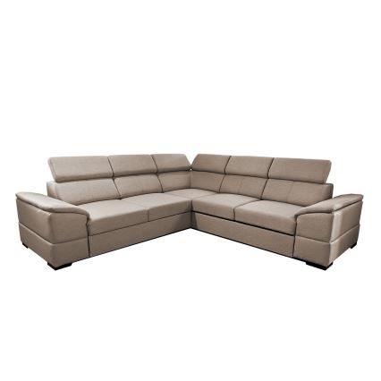 Universele hoekvouwbare loungeset met een opslagruimte GRANADA beige