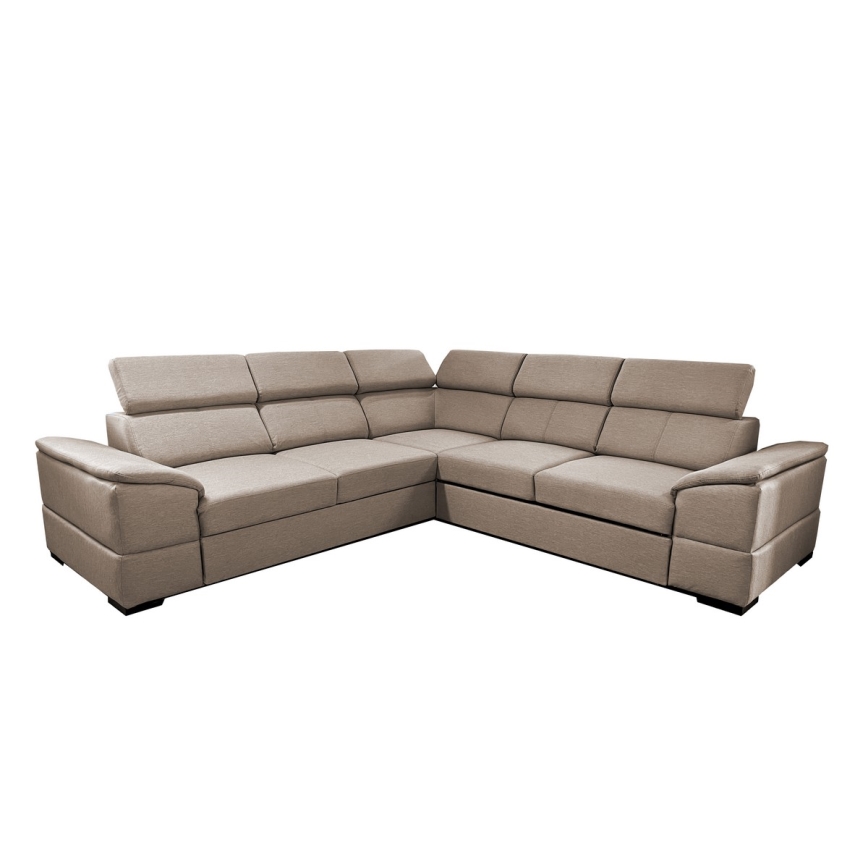 Universele hoekvouwbare loungeset met een opslagruimte GRANADA beige
