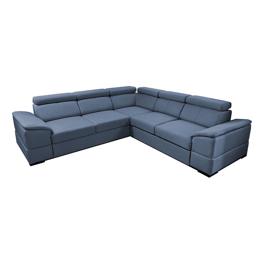Universele hoekvouwbare loungeset met een opslagruimte GRANADA blauw
