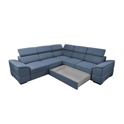 Universele hoekvouwbare loungeset met een opslagruimte GRANADA blauw