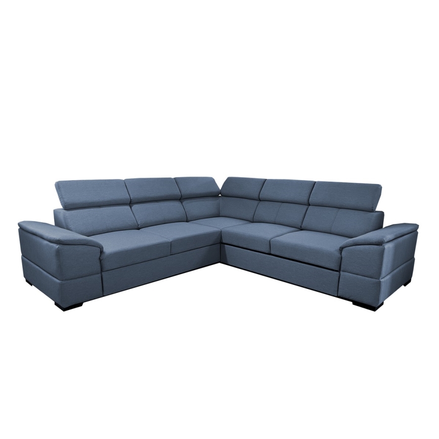 Universele hoekvouwbare loungeset met een opslagruimte GRANADA blauw