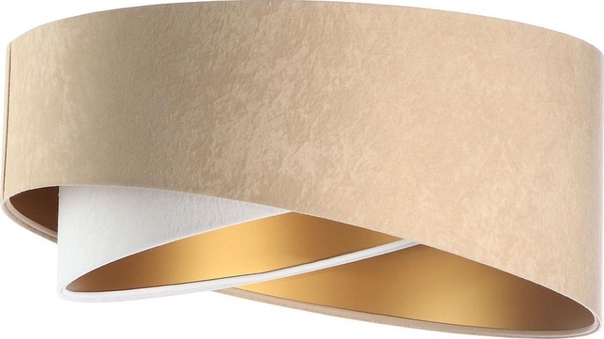 Universele lampenkap GALAXY E27 pr. 45 cm beige/wit/goud