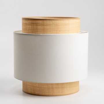 Universele lampenkap KERIA Ø 30 cm beige/wit