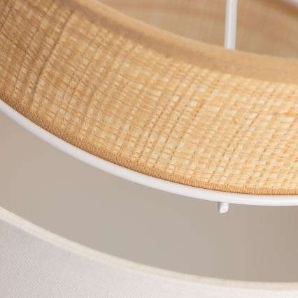 Universele lampenkap KERIA Ø 30 cm beige/wit