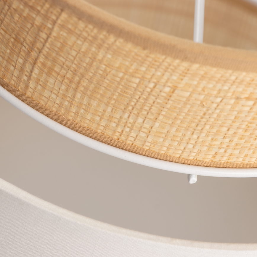 Universele lampenkap KERIA Ø 30 cm beige/wit