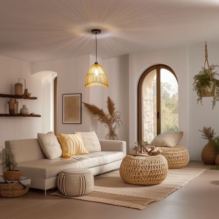 Universele lampenkap KERIA Ø 30 cm bruin