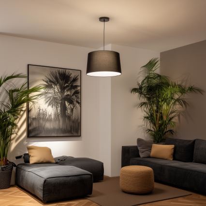 Universele lampenkap KERIA Ø 45 cm, zwart