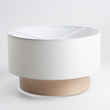 Universele lampenkap KERIA Ø 50 cm, wit/bruin