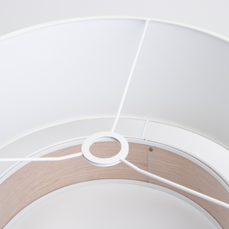 Universele lampenkap KERIA Ø 50 cm, wit/bruin