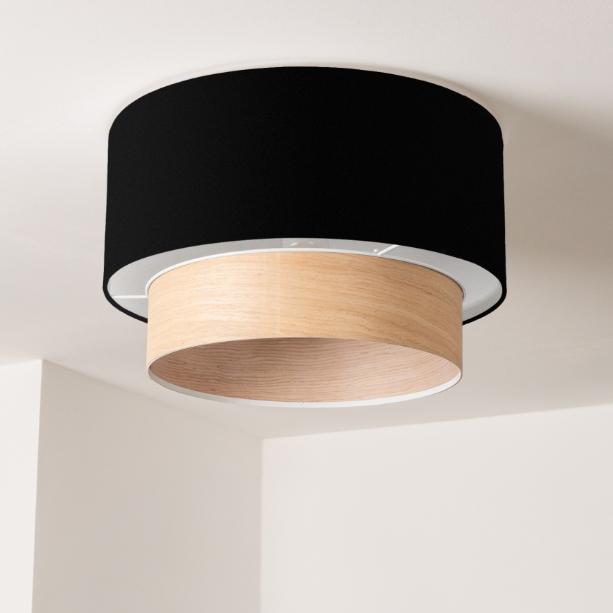 Universele lampenkap KERIA Ø 50 cm zwart/beige