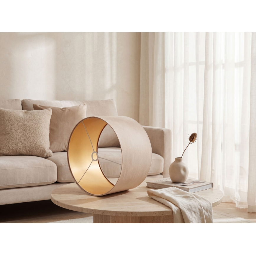 Universele lampenkap STANDART E27, Ø 45 cm, beige/goud