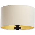 Universele lampenkap STANDART E27 Ø 45 cm crème/goud