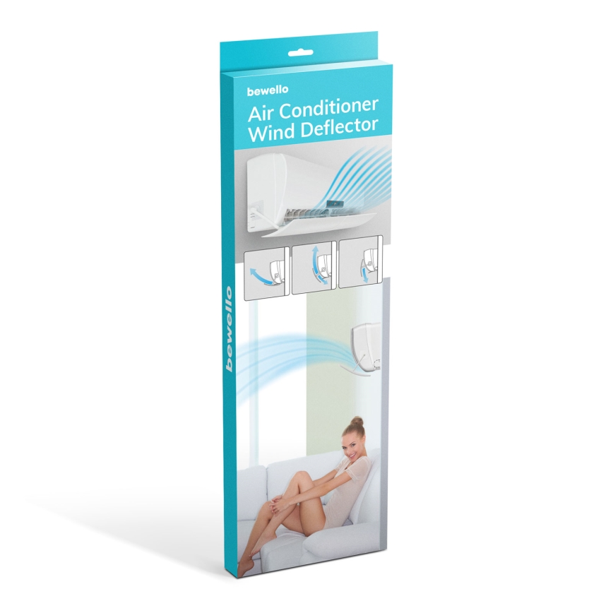 Universele luchtgeleider voor airconditioners 57-105 cm wit