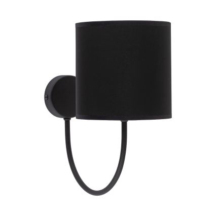 Universele vervangende lampenkap CILINDER E27 Ø 16 cm zwart/goud