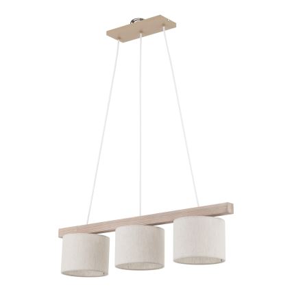 Universele vervangende lampenkap (cilinder) voor E27-fitting, Ø 20 cm, bruin