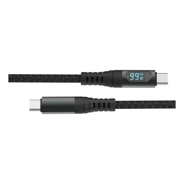 USB-C-kabel met LED-display 100W 1m