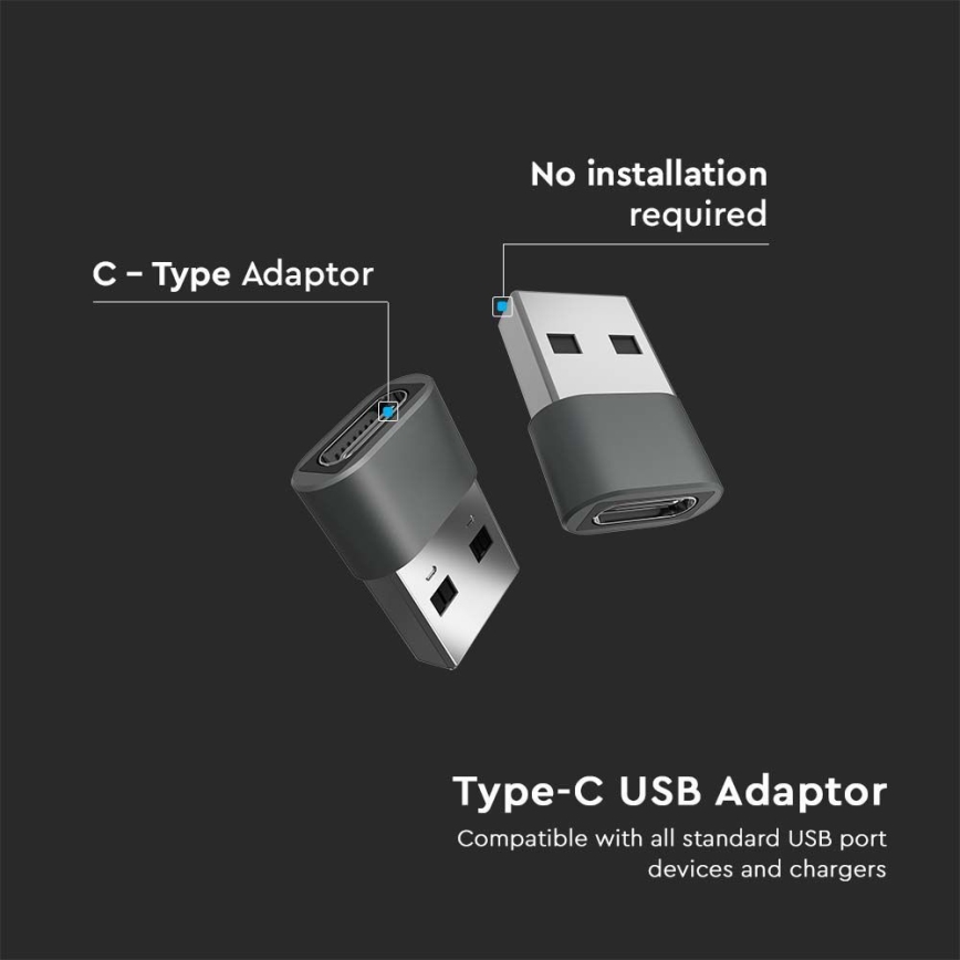 USB-C naar USB adapter