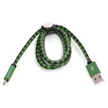 USB Kabel USB A / Micro USB Verbinding 1m groen