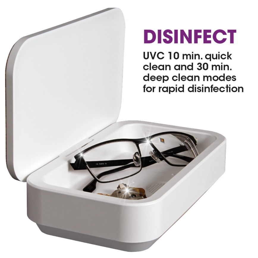 UV-sterilisator voor maskers en kleine voorwerpen + Qi-oplading 10W/9V
