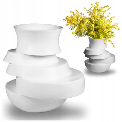 Vaas 38x33x36 cm hars/wit