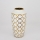 Vaas van keramiek 25x13 cm goud/wit