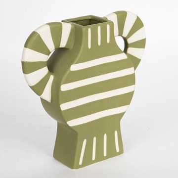 Vaas van keramiek 32x30,8 cm groen
