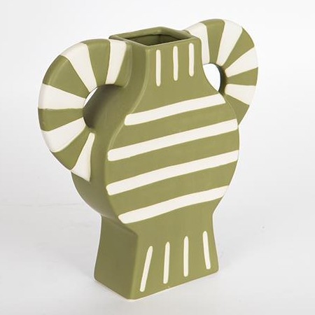 Vaas van keramiek 32x30,8 cm groen