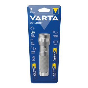 Varta 15638101421 - LED Zaklamp UV LIGHT UV/3xAAA