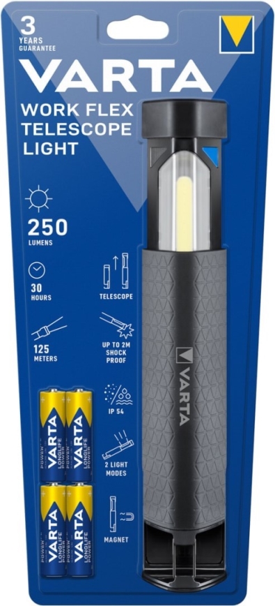 Varta 18646101421 - LED Zaklamp WORK FLEX LED/4xAA IP54