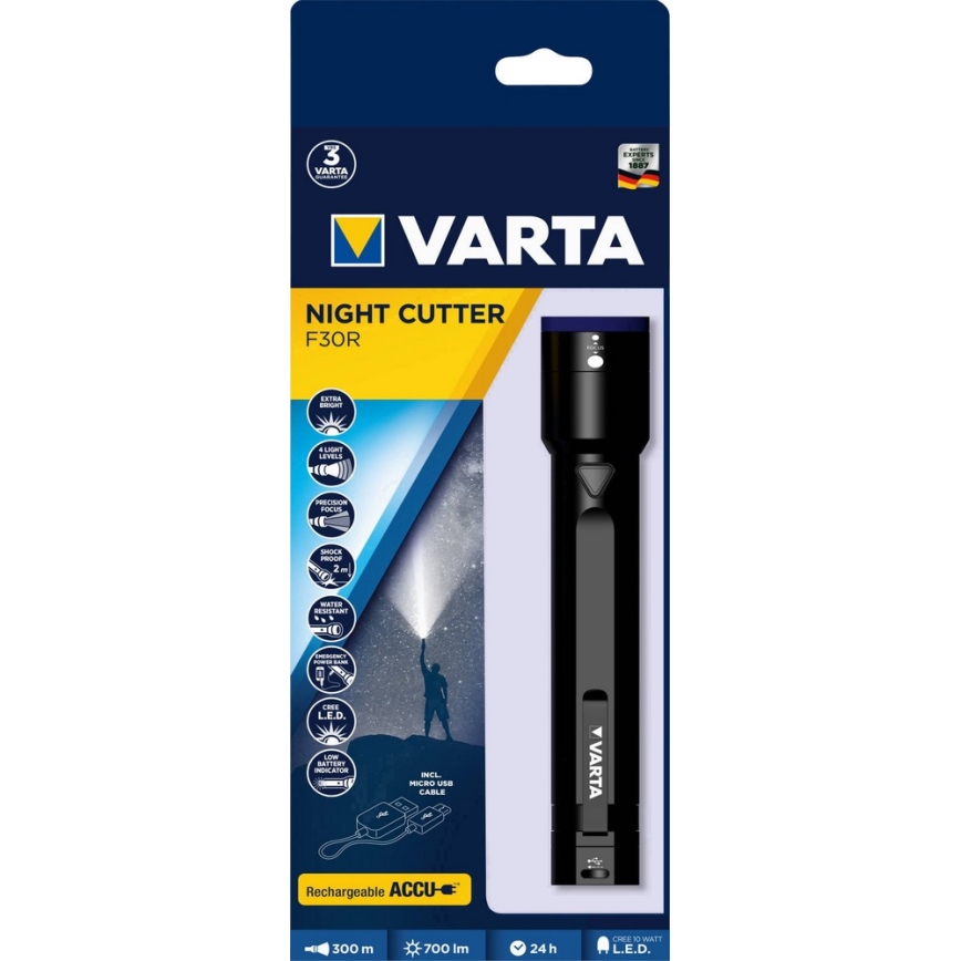 VARTA 18901 - LED Zaklamp USB LED/10W - power bank 2600mAh