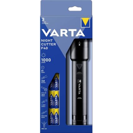 Varta 18902101121 - LED Dimbaar flashlight NIGHT CUTTER LED/6xAA IPX4