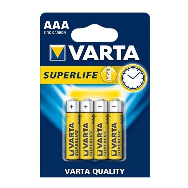 Varta 2003 - 4 st. Zink-koolstof batterij SUPERLIFE AAA 1,5V