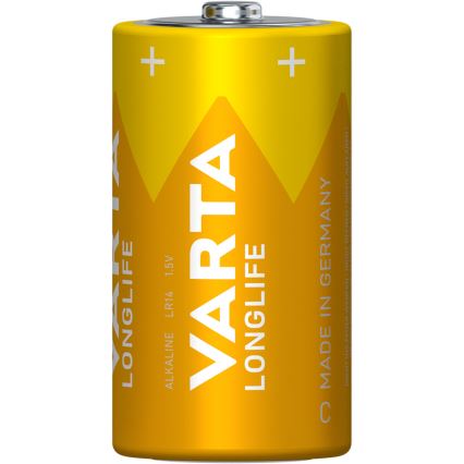 Varta 4114101422 - 2 stuks Alkaline batterijen LONGLIFE LR14/C 1,5V