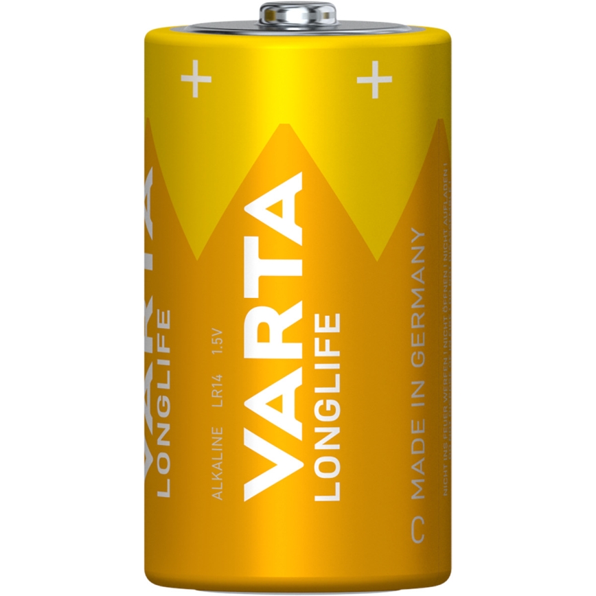 Varta 4114101422 - 2 stuks Alkaline batterijen LONGLIFE LR14/C 1,5V