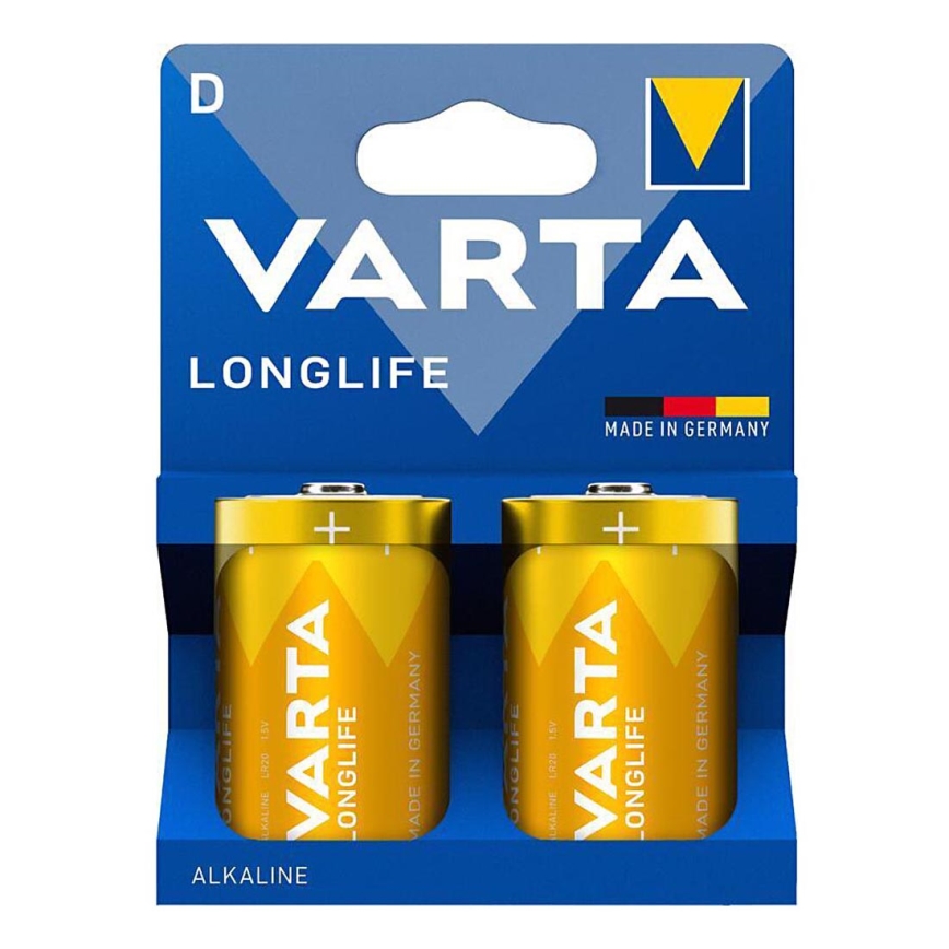 Varta 4120101422 - 2 st. Alkaline batterij LONGLIFE D 1,5V
