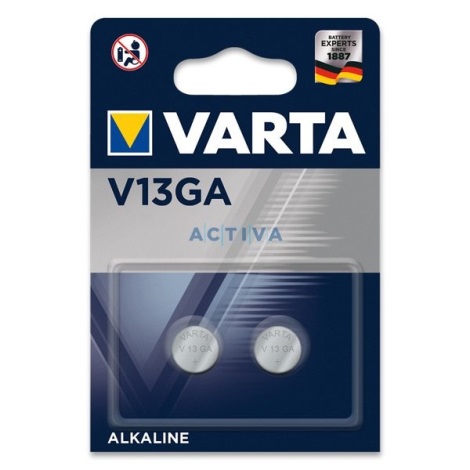 Varta 4276101402 Elektronica - Alkaline knoopcelbatterij 2 st. V13GA 1,5V