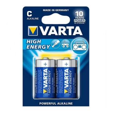 Varta 4914 - 2 st. Alkaline batterijen HIGH ENERGY C 1,5V