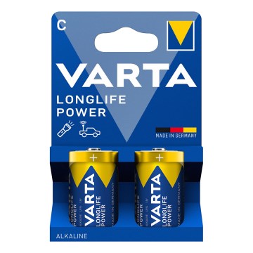 Varta 4914121422 - 2 stuks Alkaline batterijen LONGLIFE POWER LR14/C 1,5V