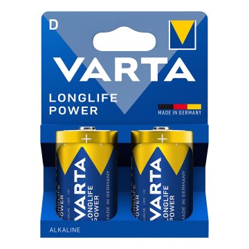 Varta 4920121422 - 2 stuks Alkalinebatterijen LONGLIFE POWER LR20/D 1,5V