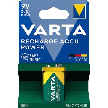 Varta 56722101401 - 1 stuk oplaadbare NiMH-accu (200 mAh, 9 V)