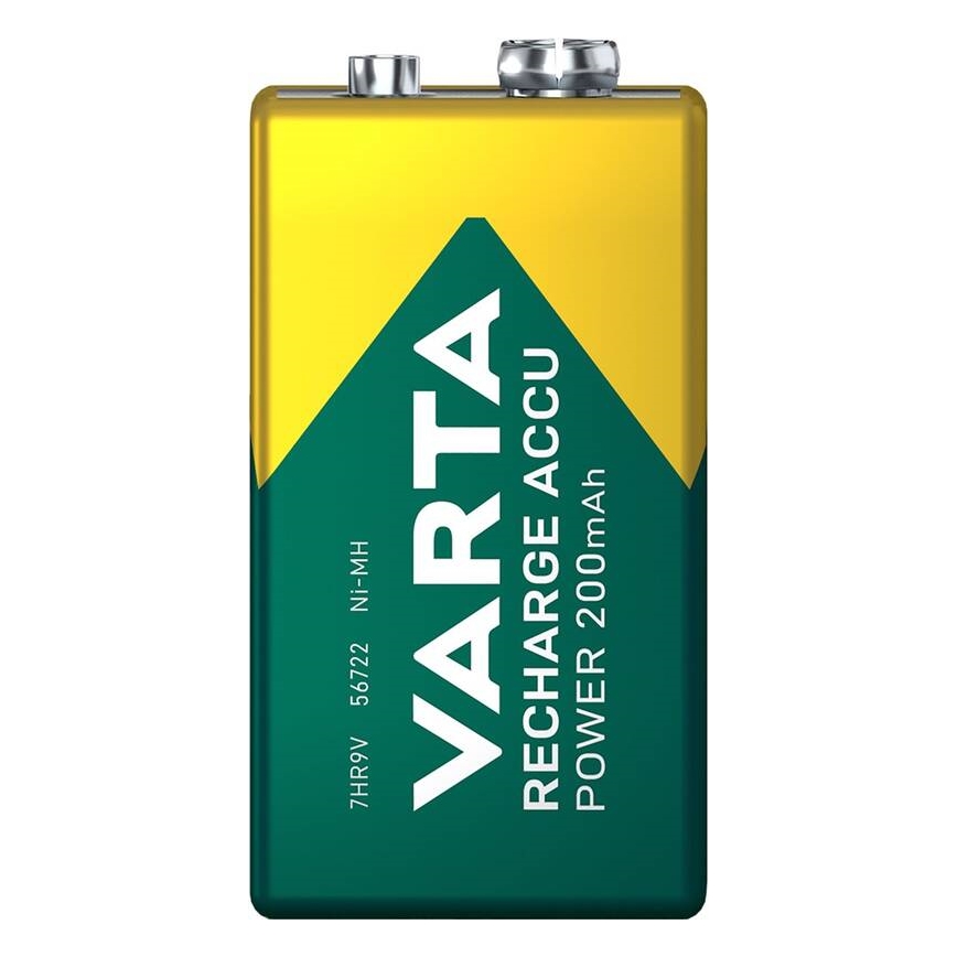 Varta 56722101401 - 1 stuk oplaadbare NiMH-accu (200 mAh, 9 V)