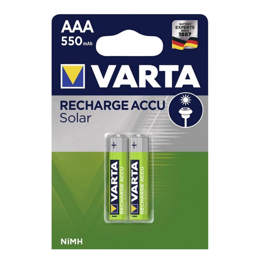 Varta 56733 - 2 st. Oplaadbare batterijen SOLAR ACCU AAA NiMH/550mAh/1,2V