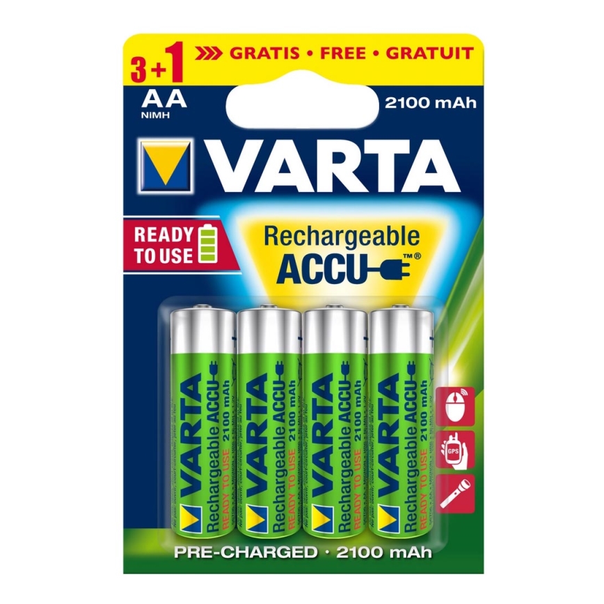 Varta 5675 - 3+1 st. Oplaadbare batterijen ACCU AA Ni-MH/2100mAh/1,2V