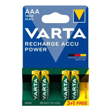 Varta 5703301494 - 3+1 stuks Oplaadbare Batterijen ACCU AAA Ni-MH/1000mAh/1,2V