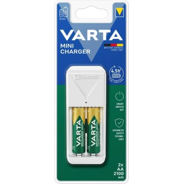 Varta 57656101451 - Oplader voor 2x AA/AAA-accu's, 2100 mAh, 230 V
