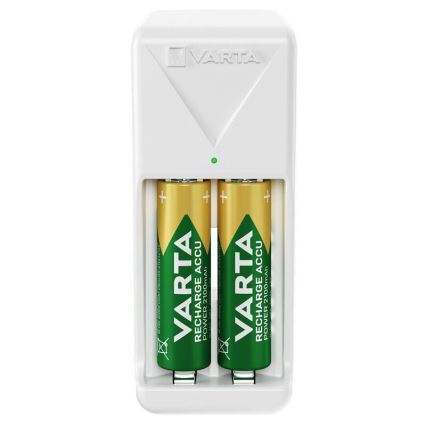 Varta 57656101451 - Oplader voor 2x AA/AAA-accu's, 2100 mAh, 230 V