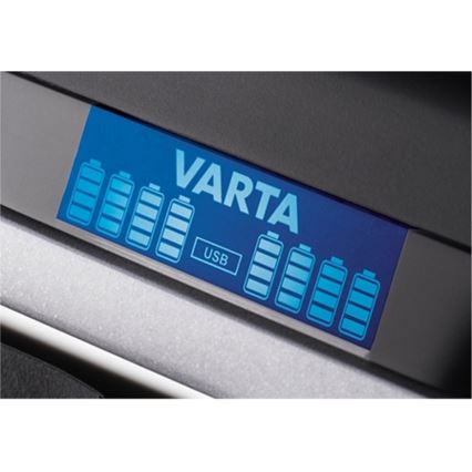 VARTA 57671 - LCD Multi batterijlader 8xAA/AAA a USB laden 4h